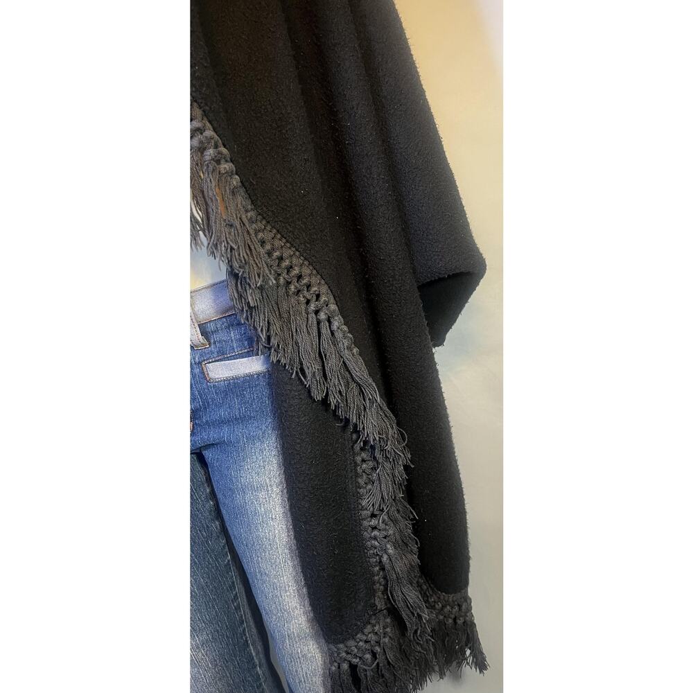 Vintage Kathleen for Sweet Herb Poncho Sleeves Womens One Size Fringe USA 90s - Picture 5 of 9